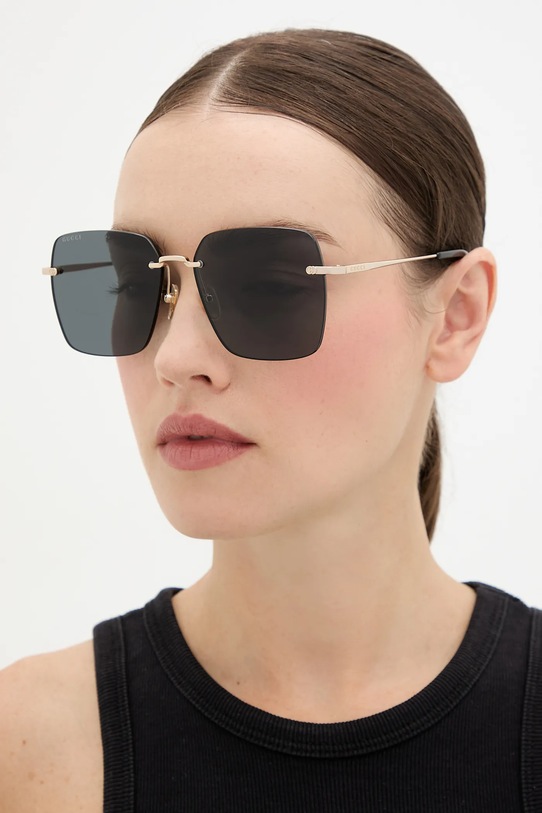 Солнцезащитные очки Gucci прямоугольные золотой GG1955SA