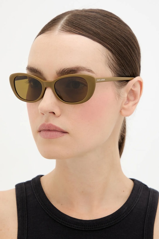 Saint Laurent ochelari de soare uniforme maro SL.822