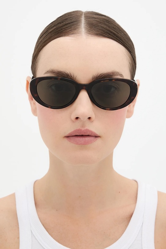 Saint Laurent okulary przeciwsłoneczne SL.M154 brązowy