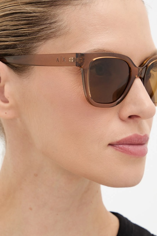 Akcesoria Armani Exchange okulary przeciwsłoneczne 0AX4164SU brązowy