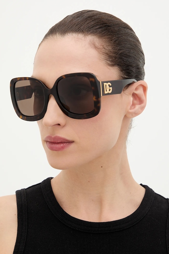 Dolce & Gabbana okulary przeciwsłoneczne jednolita brązowy 0DG4513