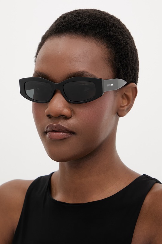 Jimmy Choo okulary przeciwsłoneczne jednolita czarny 0JC5046BU