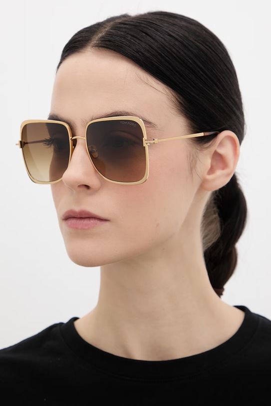Tom Ford okulary przeciwsłoneczne gradientowa złoty FT1319.5730F