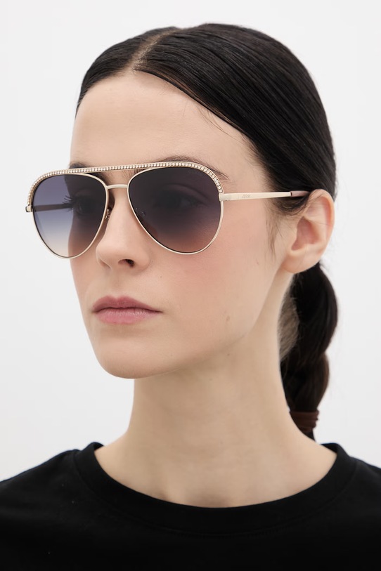 Guess okulary przeciwsłoneczne pilotki złoty GU00271.6032B