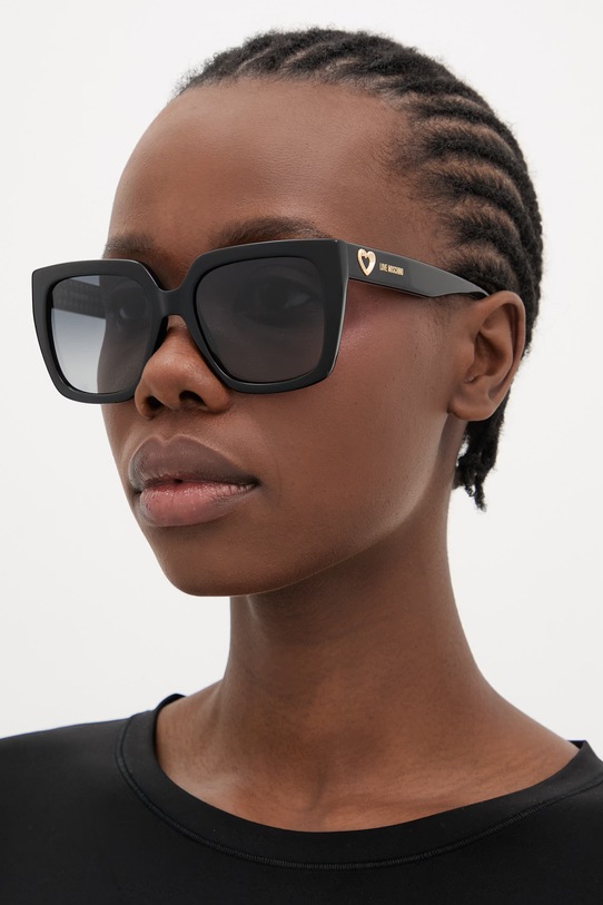 Love Moschino okulary przeciwsłoneczne wzorzysta czarny MOL099/S