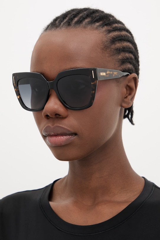 Moschino okulary przeciwsłoneczne kocie oczy brązowy MOS207/S