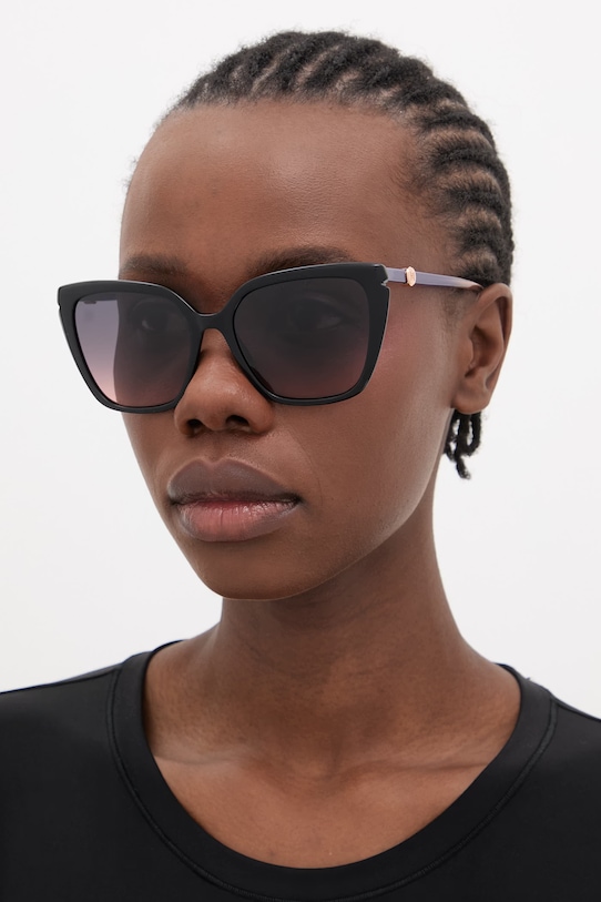 Carolina Herrera okulary przeciwsłoneczne kocie oczy czarny HER.0385/S