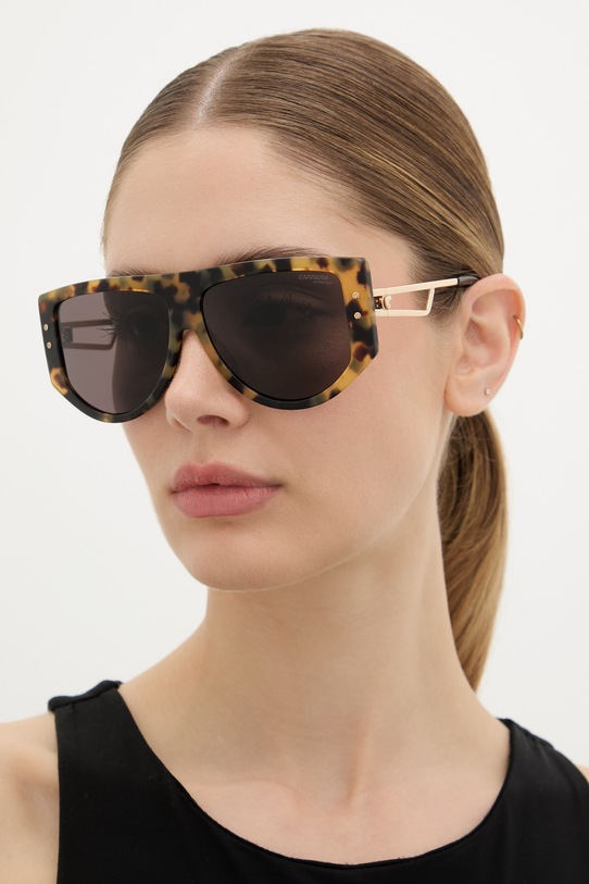 Carrera occhiali da sole da donna a tinta unita giallo CARRERA.3099/S