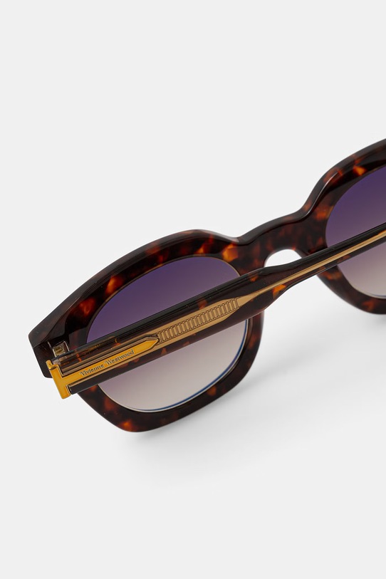 Akcesoria Vivienne Westwood okulary przeciwsłoneczne damskie Truman VW5136 brązowy