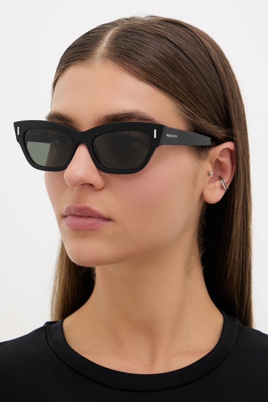 Alexander McQueen okulary przeciwsłoneczne damskie czarny AM0548S