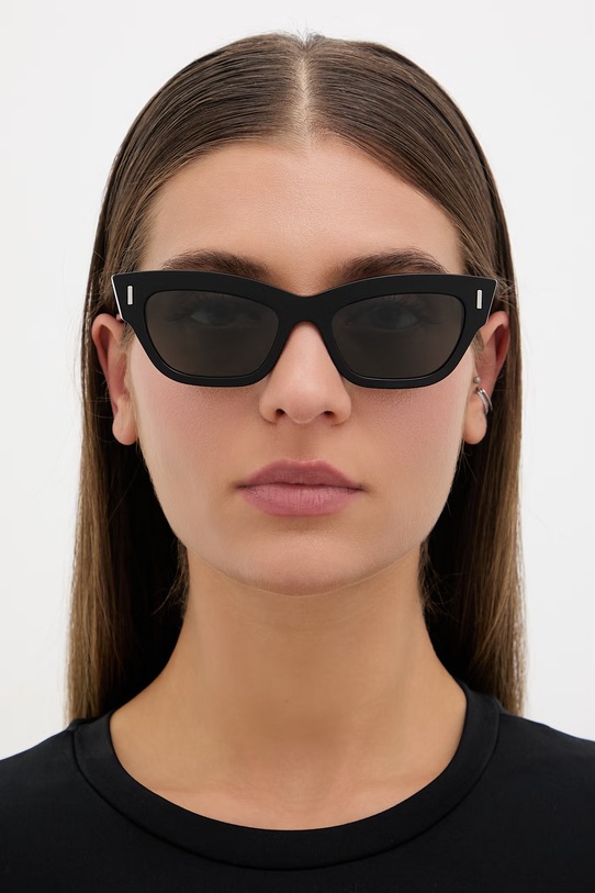 Alexander McQueen okulary przeciwsłoneczne damskie AM0548S czarny