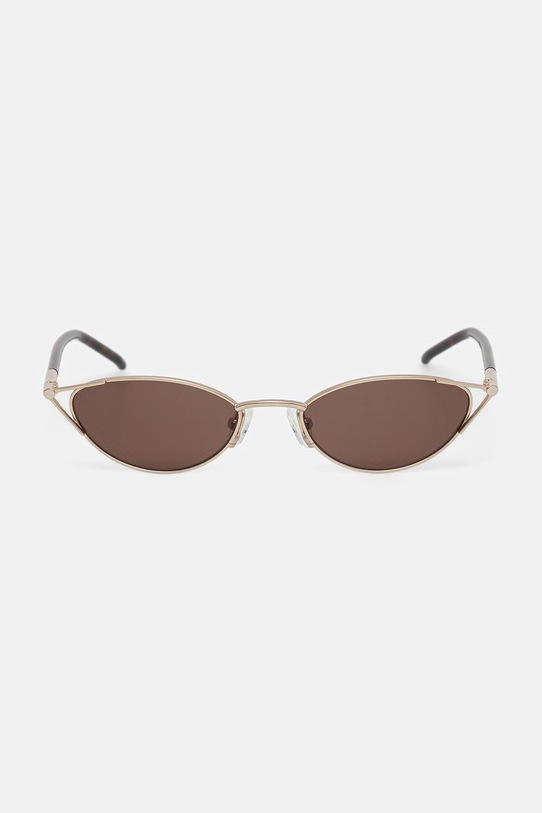 Alexander McQueen okulary przeciwsłoneczne kocie oczy damskie AM0563S złoty AA00