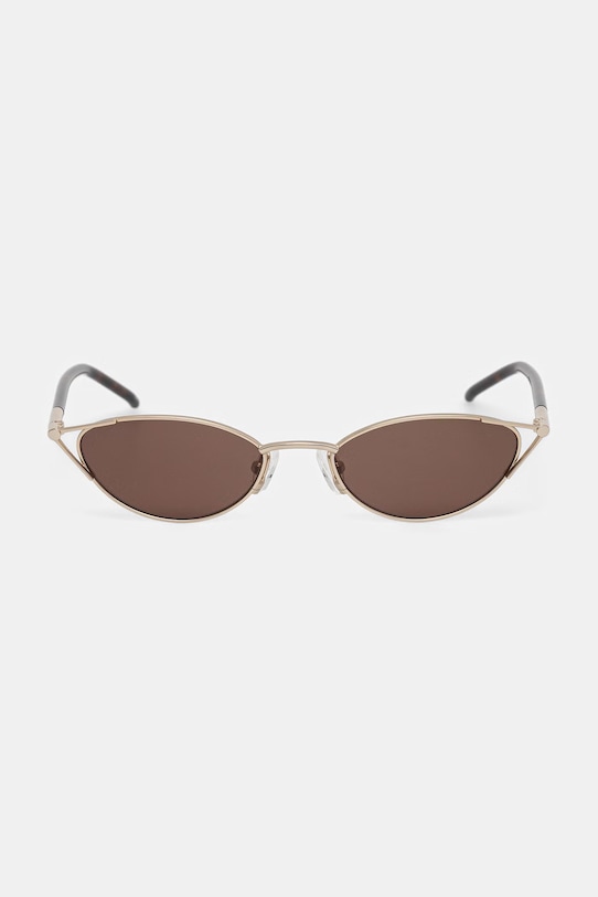 Alexander McQueen okulary przeciwsłoneczne kocie oczy damskie AM0563S złoty AA00