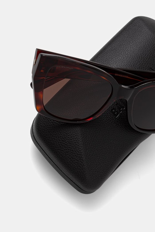 Akcesoria Balenciaga okulary przeciwsłoneczne kocie oczy damskie BB0474S brązowy