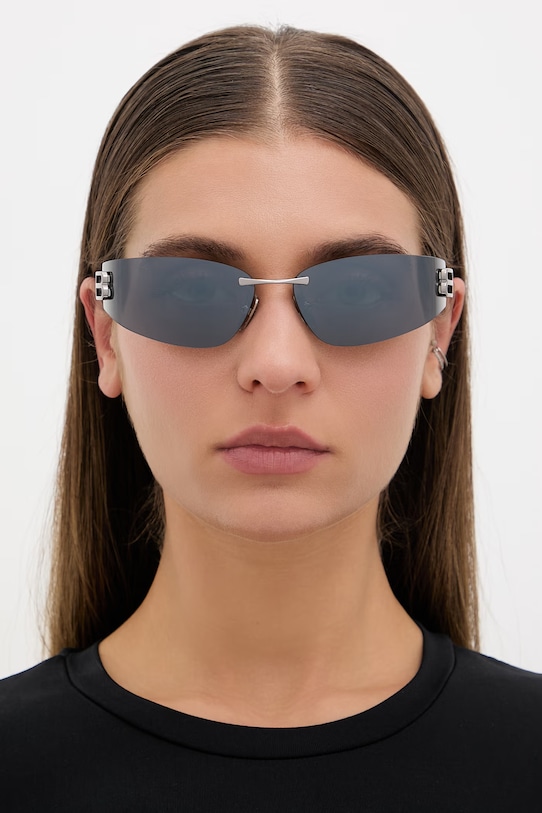 Balenciaga ochelari de soare pentru femei BB0484S argintiu