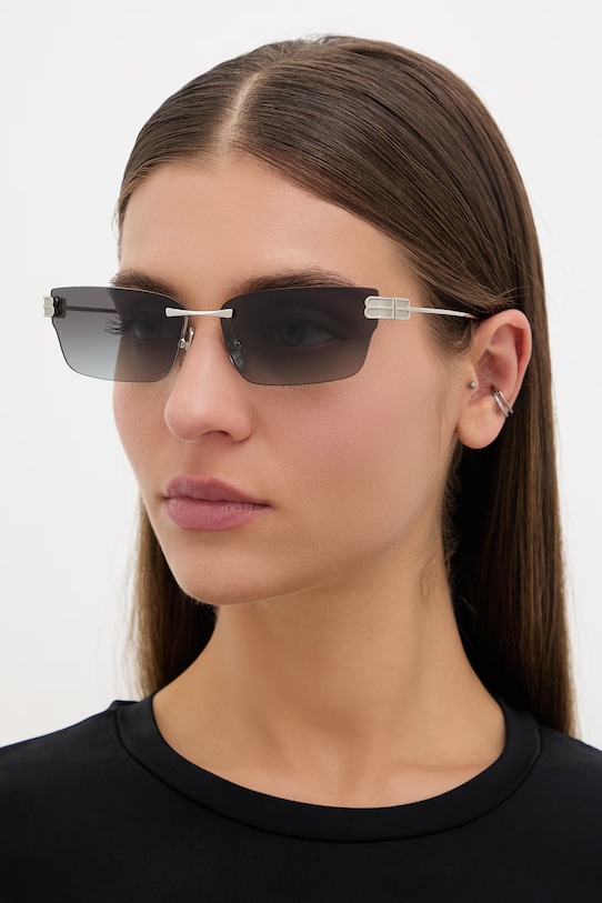 Balenciaga okulary przeciwsłoneczne damskie srebrny BB0487S