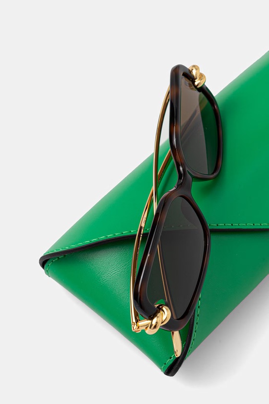 Akcesoria Bottega Veneta okulary przeciwsłoneczne damskie BV1439S brązowy