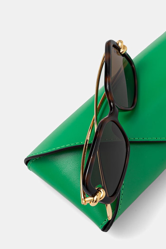 Akcesoria Bottega Veneta okulary przeciwsłoneczne damskie BV1439S brązowy