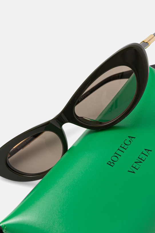 Bottega Veneta okulary przeciwsłoneczne kocie oczy damskie zielony BV1447S