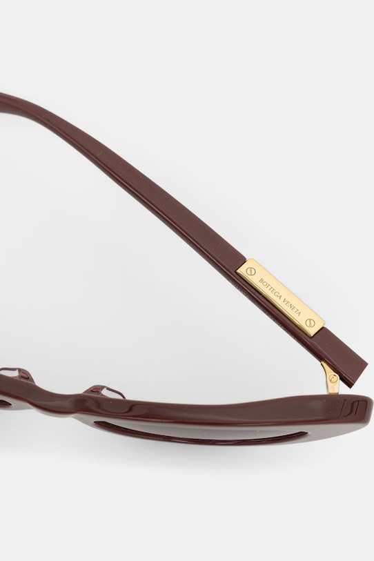 Akcesoria Bottega Veneta okulary przeciwsłoneczne kocie oczy damskie BV1447S bordowy