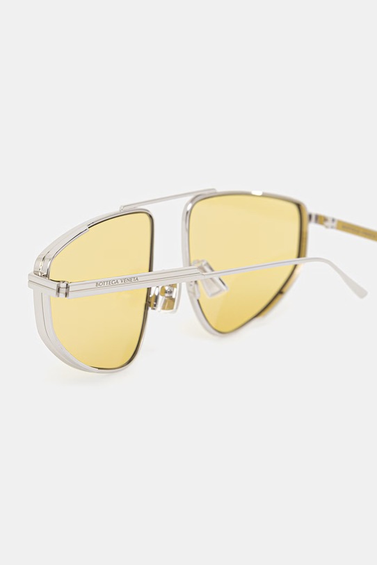 Akcesoria Bottega Veneta okulary przeciwsłoneczne pilotki damskie BV1466S srebrny