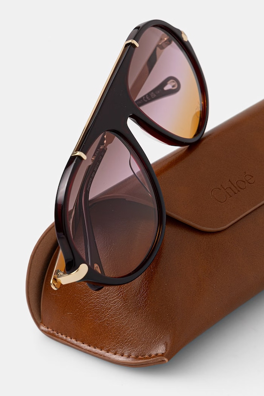 Akcesoria Chloe okulary przeciwsłoneczne damskie CH0357S bordowy