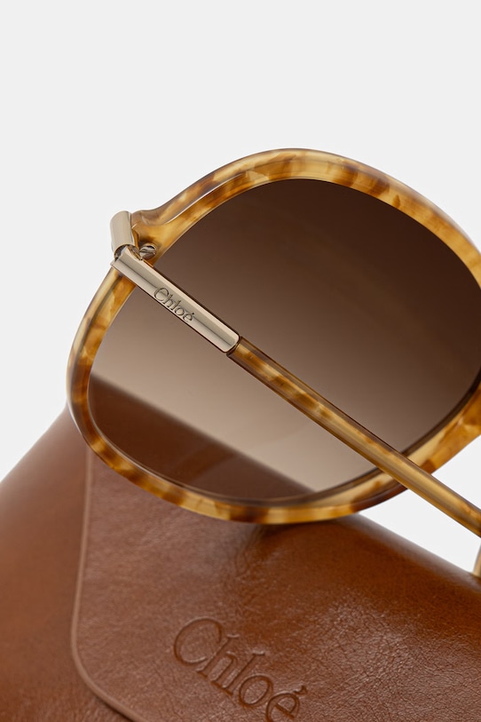 Akcesoria Chloe okulary przeciwsłoneczne damskie CH0383S brązowy