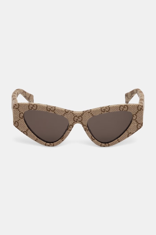 Gucci okulary przeciwsłoneczne kocie oczy damskie GG2019S beżowy AA00