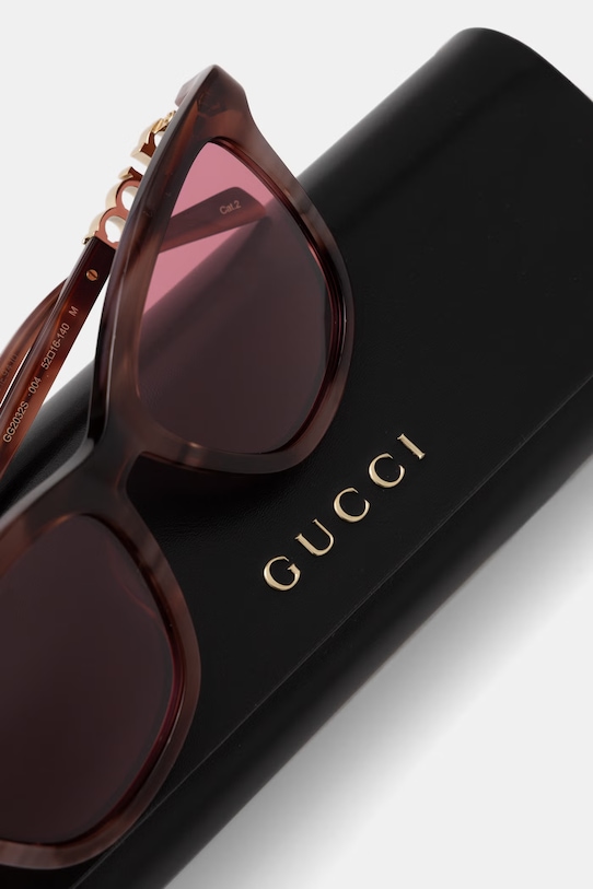 Akcesoria Gucci okulary przeciwsłoneczne wayfarer damskie GG2032S czerwony