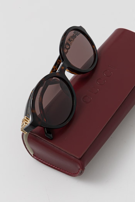 Akcesoria Gucci okulary przeciwsłoneczne damskie GG2033SA brązowy