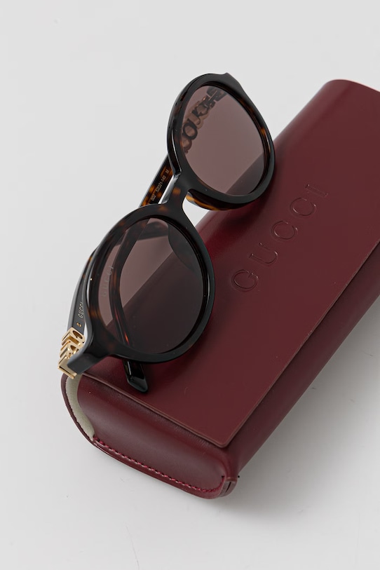 Akcesoria Gucci okulary przeciwsłoneczne damskie GG2033SA brązowy