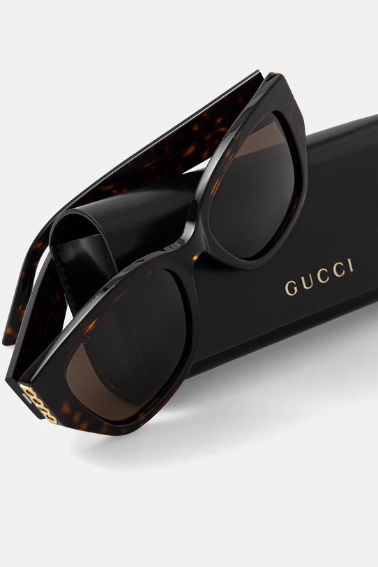 Akcesoria Gucci okulary przeciwsłoneczne kocie oczy damskie GG2043SA brązowy