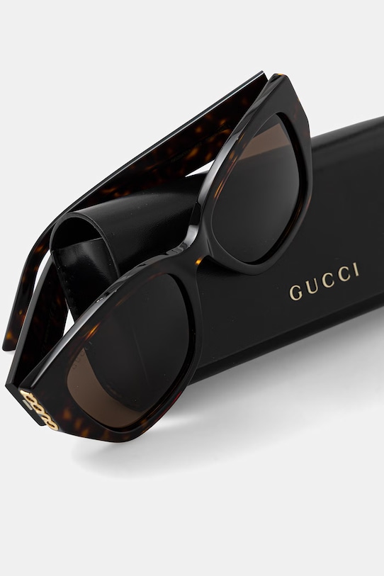 Akcesoria Gucci okulary przeciwsłoneczne kocie oczy damskie GG2043SA brązowy