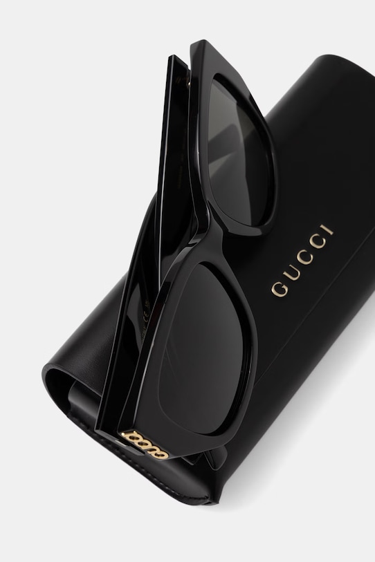 Akcesoria Gucci okulary przeciwsłoneczne kocie oczy damskie GG2043SA czarny