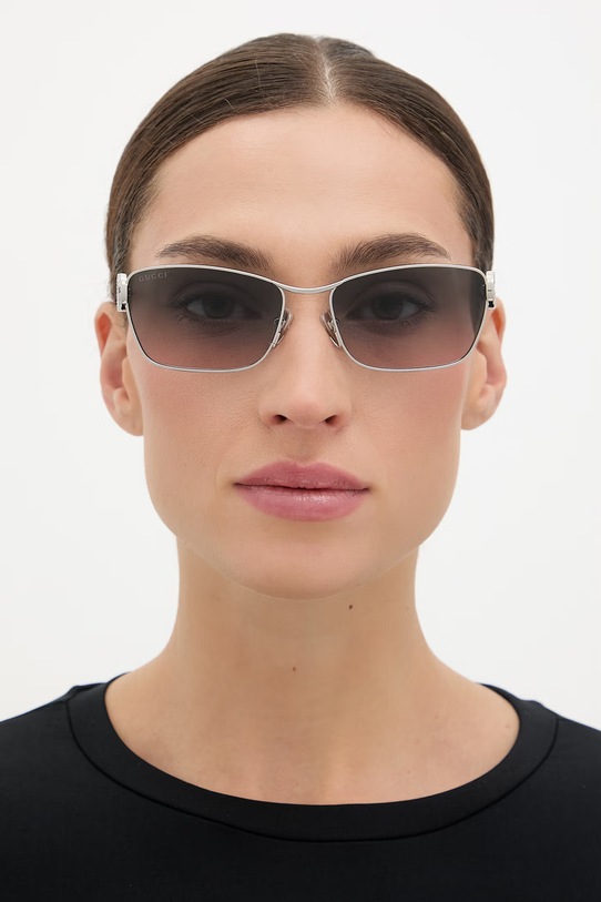 Gucci okulary przeciwsłoneczne damskie GG2045S srebrny