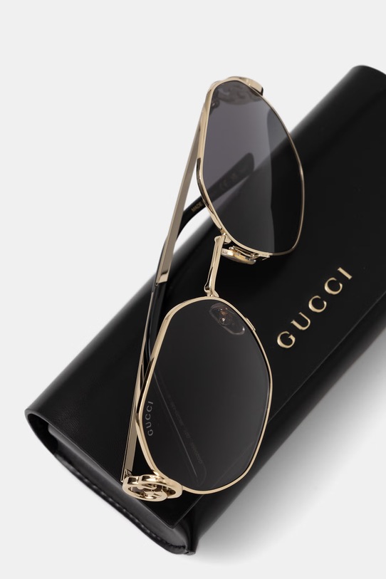 Akcesoria Gucci okulary przeciwsłoneczne damskie GG2046S złoty