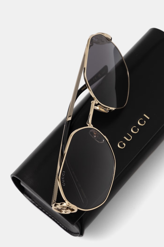 Akcesoria Gucci okulary przeciwsłoneczne damskie GG2046S złoty