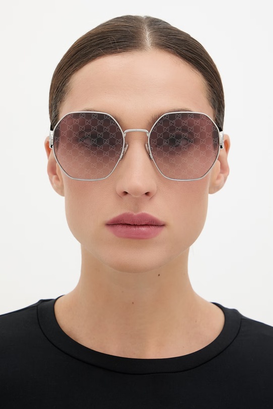 Gucci okulary przeciwsłoneczne damskie GG2046S srebrny