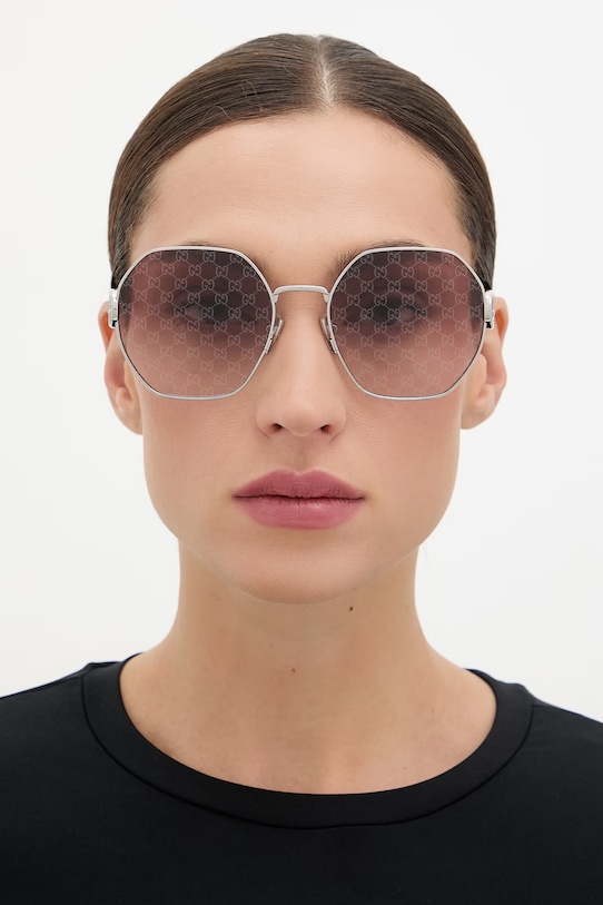 Gucci okulary przeciwsłoneczne damskie GG2046S srebrny