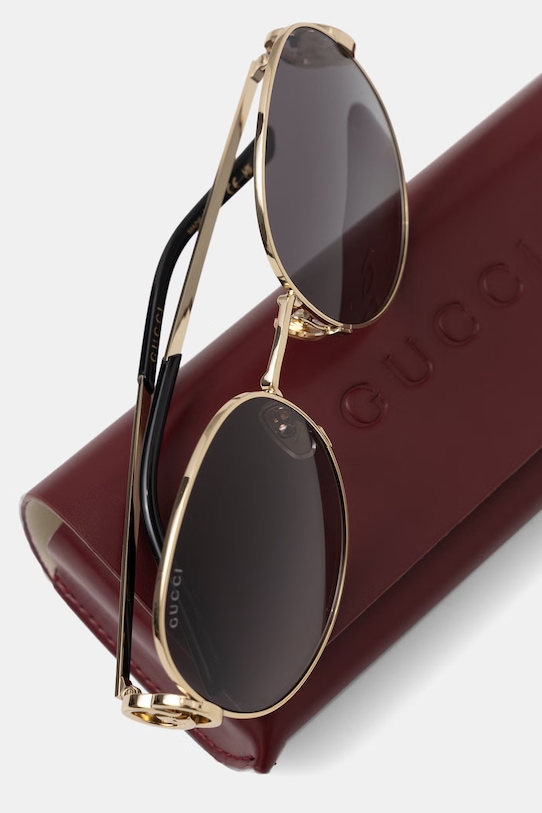 Akcesoria Gucci okulary przeciwsłoneczne damskie GG2047S złoty