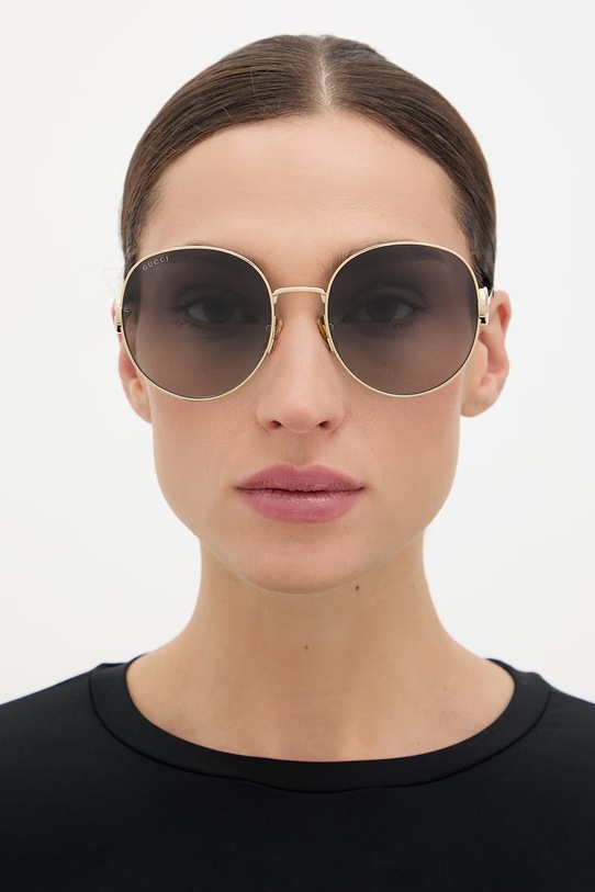 Gucci okulary przeciwsłoneczne damskie GG2047S złoty