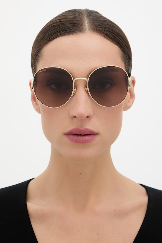 Gucci okulary przeciwsłoneczne damskie GG2047S złoty