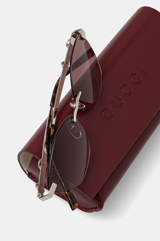 Akcesoria Gucci okulary przeciwsłoneczne damskie GG2050S srebrny