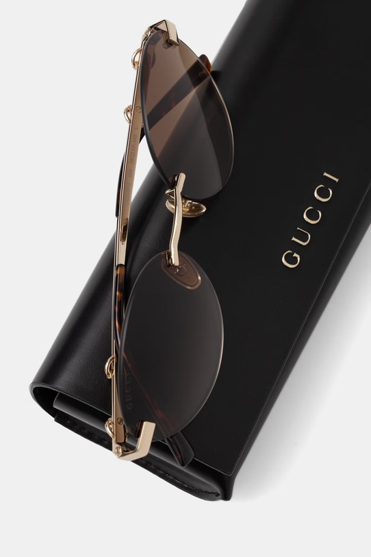 Akcesoria Gucci okulary przeciwsłoneczne damskie GG2051S złoty