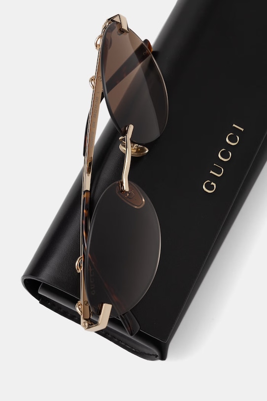 Akcesoria Gucci okulary przeciwsłoneczne damskie GG2051S złoty