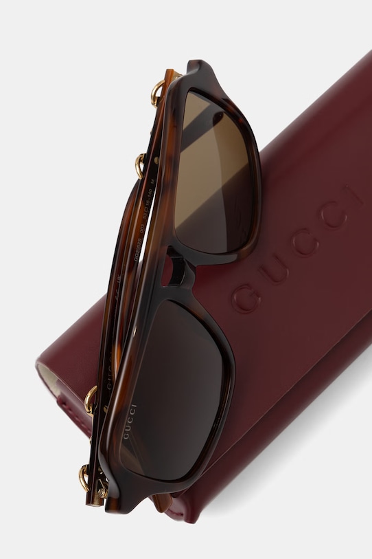 Akcesoria Gucci okulary przeciwsłoneczne damskie GG2052S brązowy