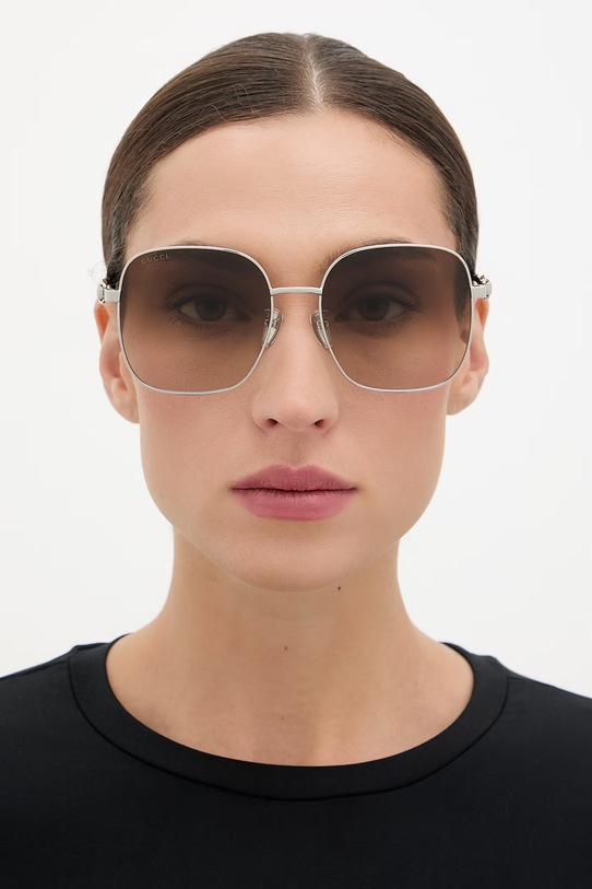 Gucci okulary przeciwsłoneczne damskie GG2053S srebrny