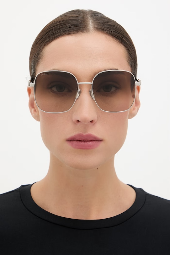 Gucci okulary przeciwsłoneczne damskie GG2053S srebrny