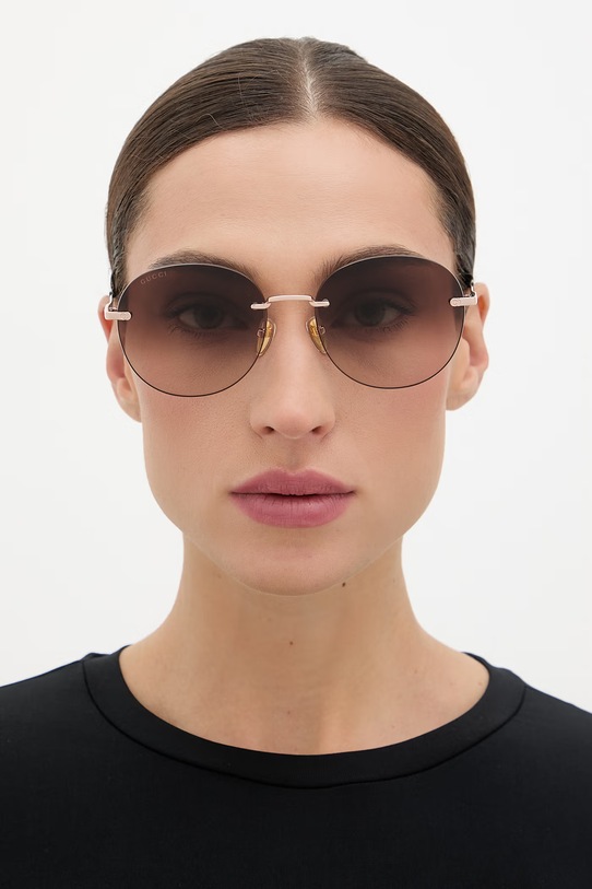 Gucci okulary przeciwsłoneczne damskie GG2101SA złoty