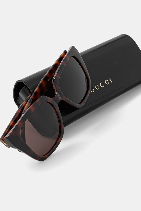 Akcesoria Gucci okulary przeciwsłoneczne damskie GG2102S brązowy